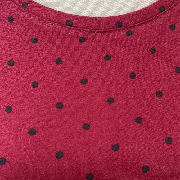 Style & Co Coral Dot Top - Picture 4 of 7